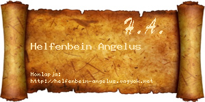 Helfenbein Angelus névjegykártya